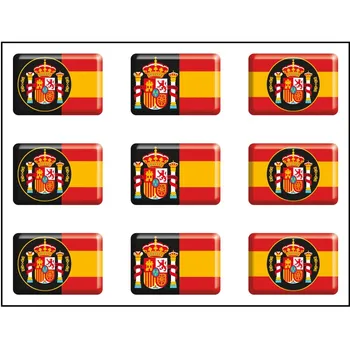 

Sticker Flag Box 9 pc. Spain RESIN Coat 16x11mm/ud.
