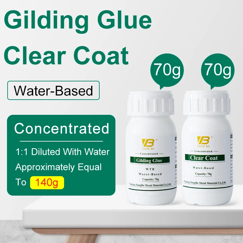 Imitation Gold Leaf Sheets Gilding Glue Gold Foil Arts Craft Paper Powder Water-based Concentrated Glue & Varnish