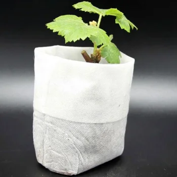 

400PCS Assorted Size Non-woven Planting Seedling Nursery Grow Bags Pots Container for Garden Ponds Green House Courtyard