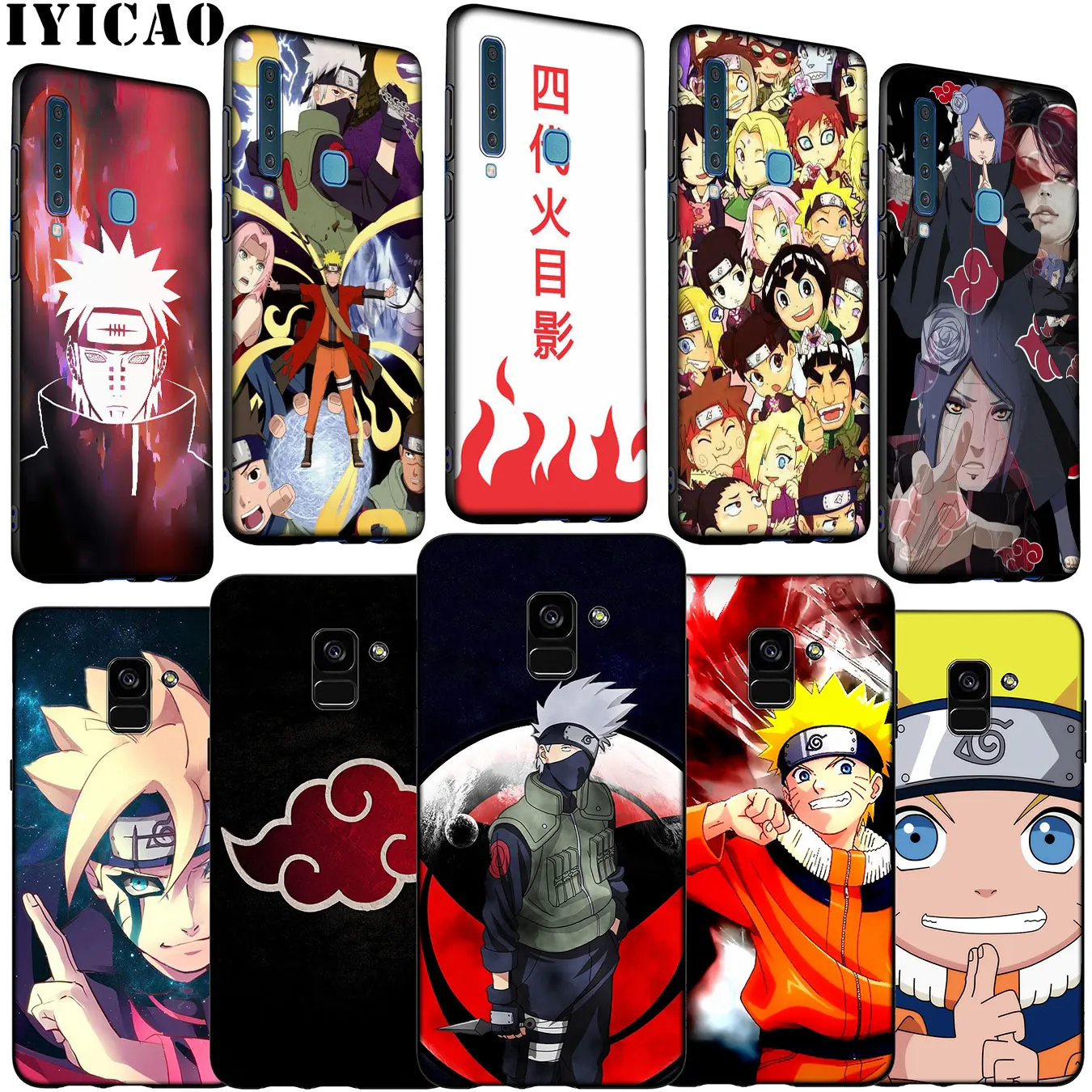 Мягкий силиконовый чехол для телефона Kakashi Наруто Акацуки Samsung Galaxy A6 A7 A8 A9 2018 A3 A5 2016
