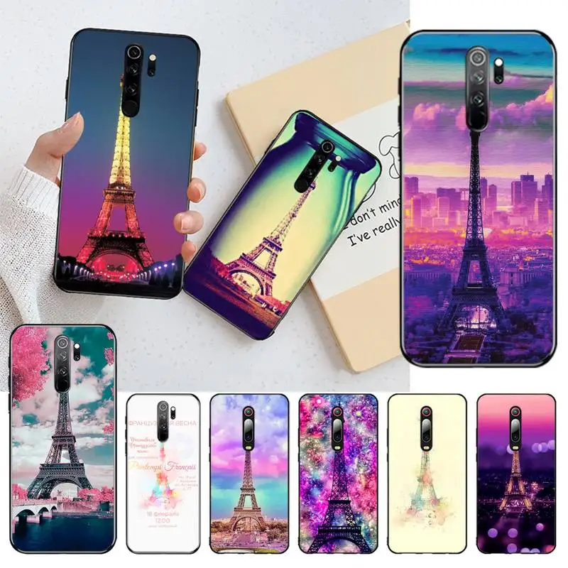 Мягкий черный чехол для телефона CUTEWANAN Love Paris Eiffel Tower Redmi Note 8 8A 7 6 6A 5 5A 4 4X 4A Go Pro Plus Prime