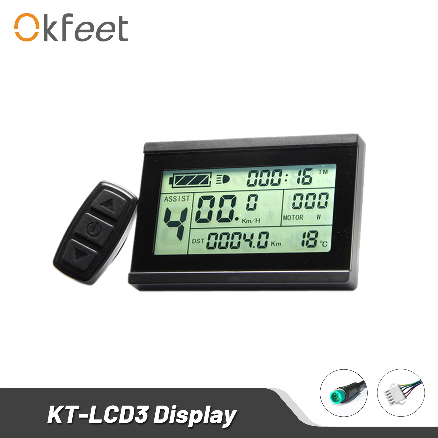 Okfeet Kt Lcd3 Display Ebike Lcd Display Electric Bicycle Led 72v Lcd3