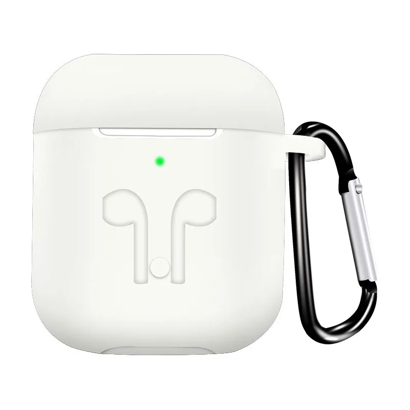 Мягкий силиконовый чехол для Airpods 1 для Air Pods 2 чехол для Наушников Водонепроницаемый Iphone bluetooth аксессуары для наушников - Цвет: Белый