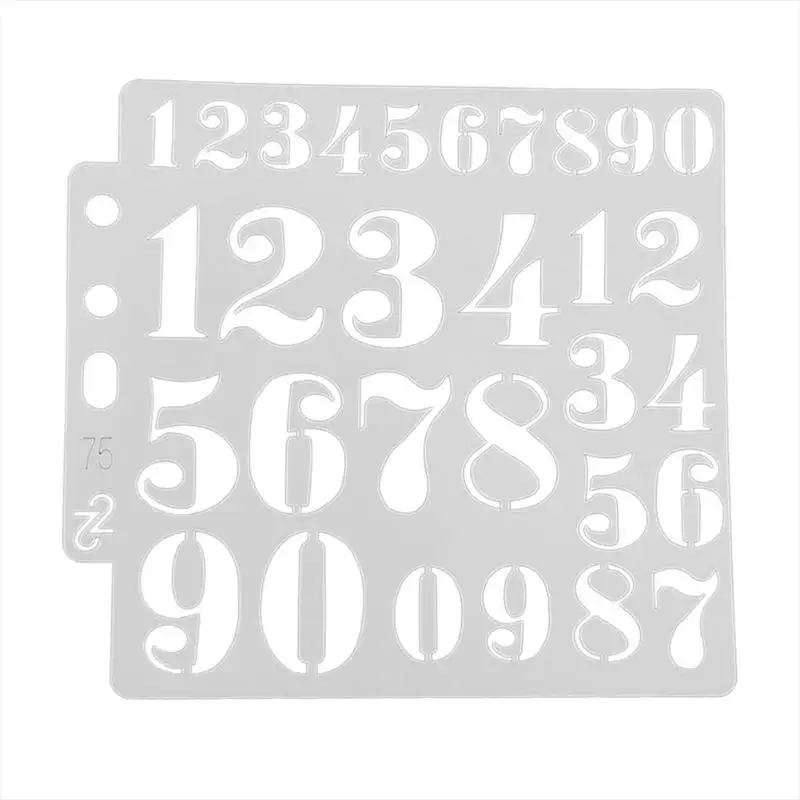 

Plastic Numbers Painting Template DIY Cake Coffee Decor Spray Mold Stencil Kitchen Tool Accessaries Creative Mold