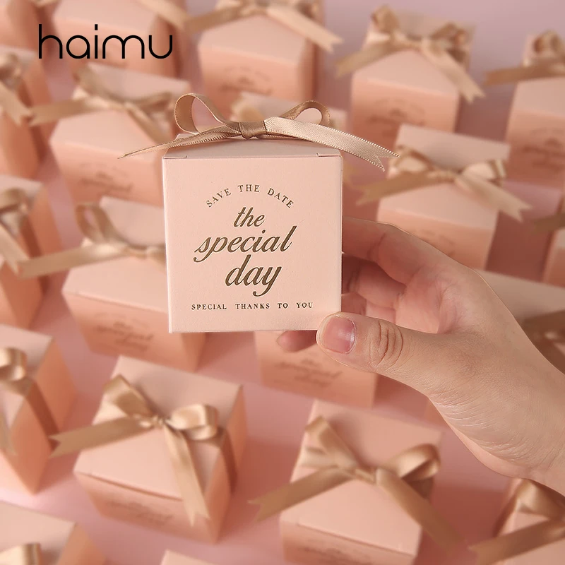 

20pcs Creative Candy Boxes Wedding Favors and Gifts Box Party Supplies Baby Shower Paper Chocolate Boxes Package Boxes