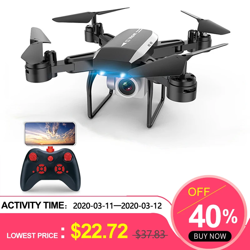 $22.72 KY606D Drone FPV RC Drone 4k Camera HD Aerial Video dron Quadcopter RC helicopter toys for kid