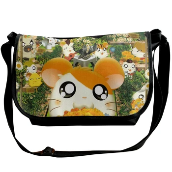 

Hamtaro-006 Fashion Solid Canvas Messenger Satchel Bags Buckle Casual Portable Shoulder Bag