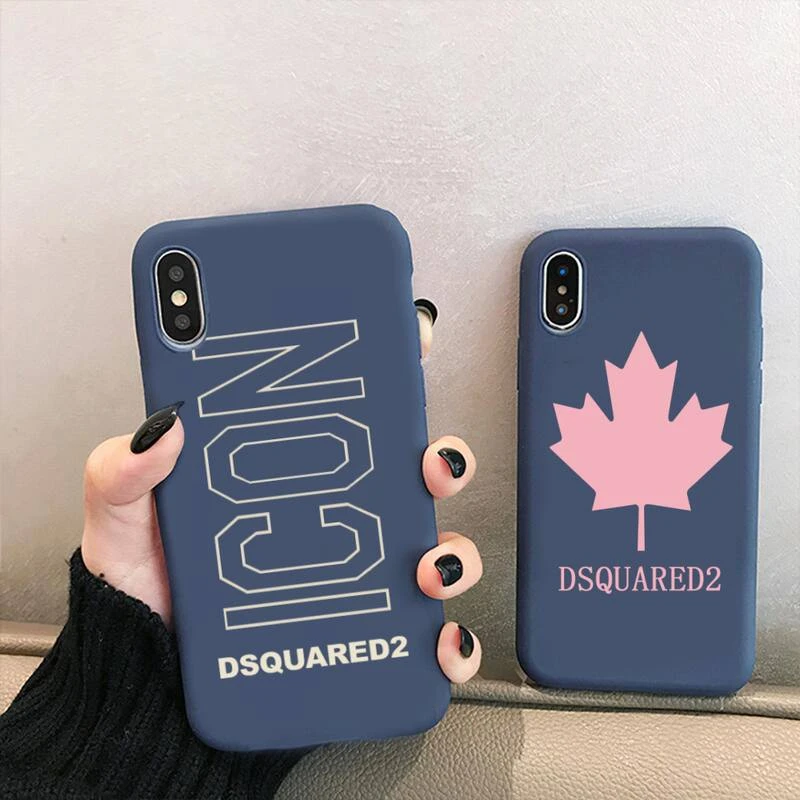 Afgeschaft Kritiek succes Maple Leaf Dsquared2 Dsq2 Phone Case For Iphone 12 11 Pro Max Mini Xs Max X  Xr 7 8 6 Plus Candy Color Blue Soft Silicone Cover - Mobile Phone Cases &  Covers - AliExpress