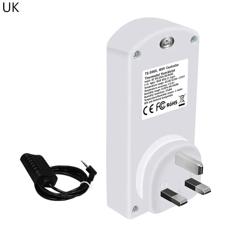 

Smart WiFi Plug Remote Control Thermostat Socket Temperature Humidity Controller
