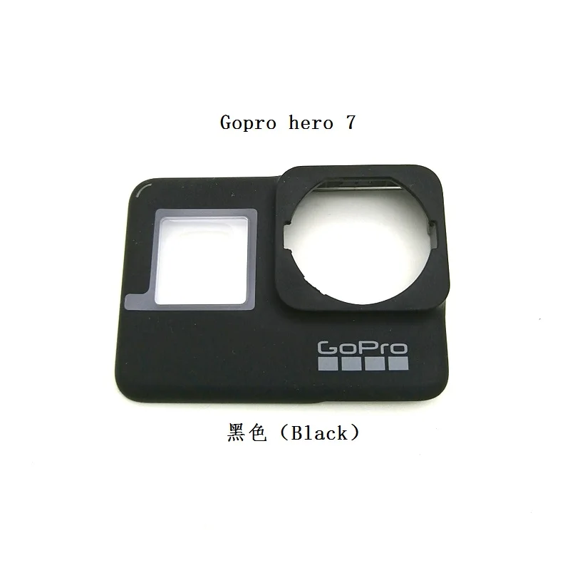 Крышка батареи для GoPro Hero 4 5 6 7 черный оригинальные аксессуары Рамка передняя дверь Лицевая панель/для Gopro Hero 7 6 5 4 Чехол/Сумка - Цвет: Gopro 7 Panel