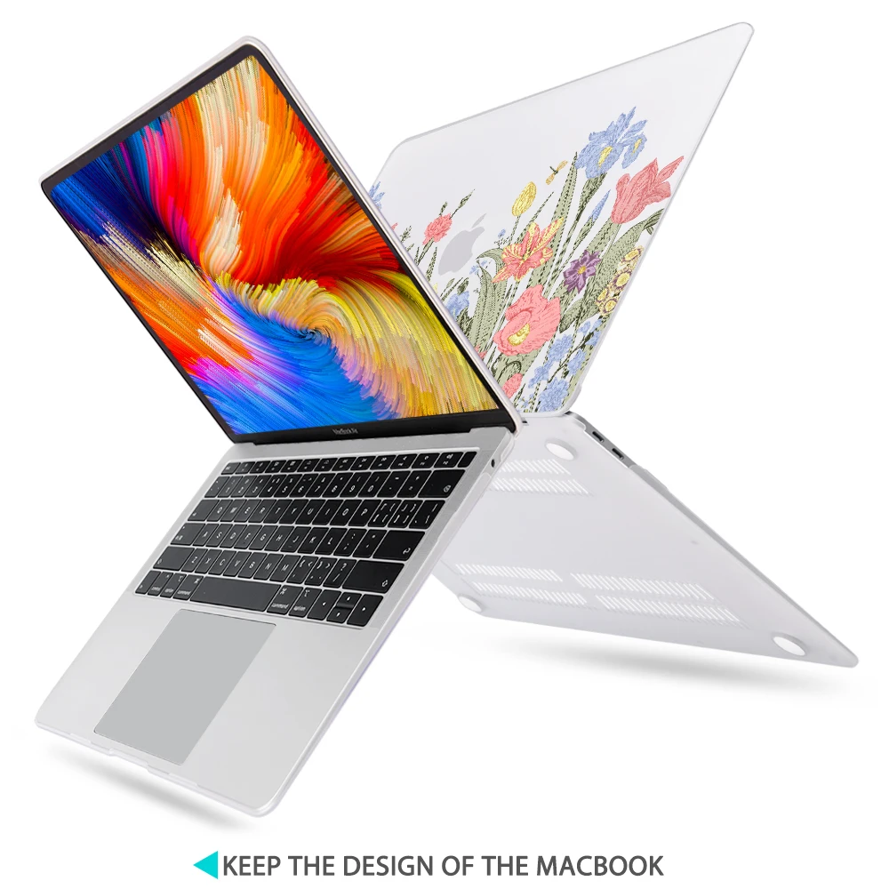 Для Macbook Чехол Air 13 Pro 13 15 16 дюймов Сенсорная панель жесткий чехол с клавиатурой Защитная пленка для экрана