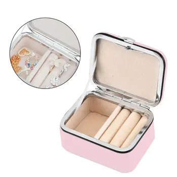 

Hot Portable PU Leather Jewellery Case Container Small Travel Jewelry Display Box