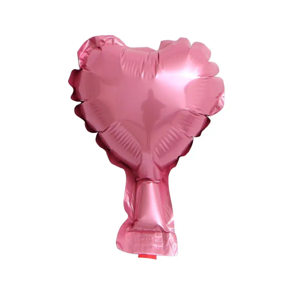 50 шт./лот, 5 дюймов, букет, воздушные шары в форме сердца, разноцветные фольгированные воздушные шары в форме сердца с днем рождения, украшение для свадебной вечеринки - Цвет: pink heart