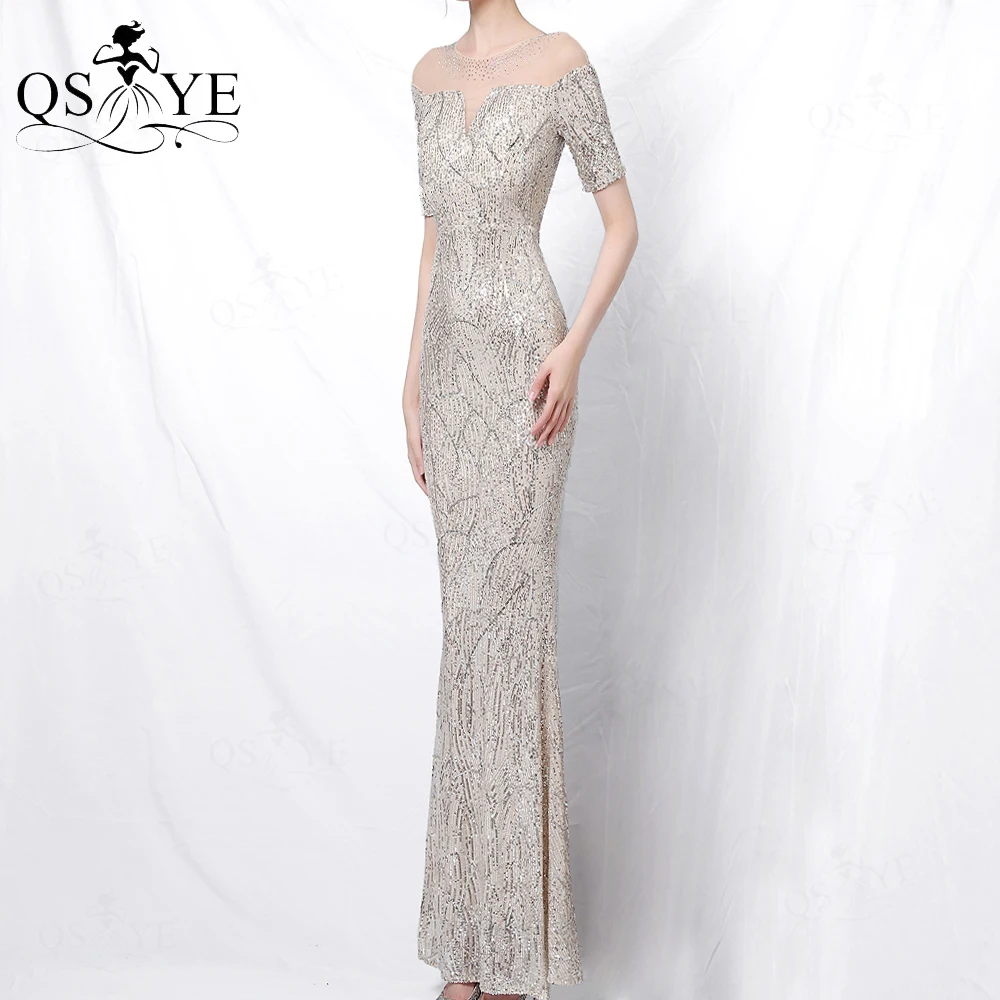 silver sequin mermaid dress
