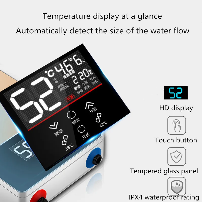 Мгновенный Электрический водонагреватель маленький Бытовой Настенный быстрый нагрев ванной гидроэлектрический разделительный Термостатический душ