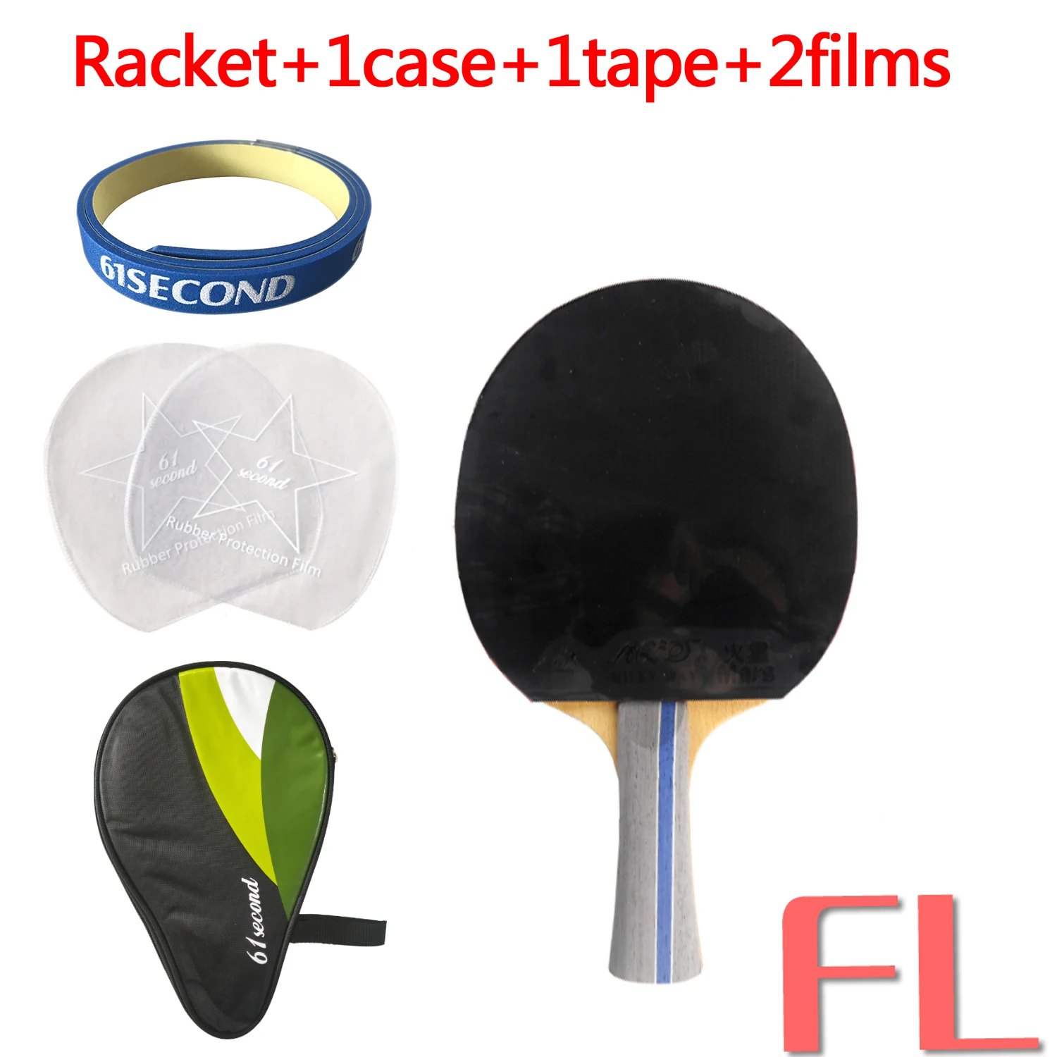 FL H with 1 case Ракетка для настольного тенниса, весло: Galaxy YINHE 896+ 2 шт Galaxy YINHE Mars II(заводская настройка) с длинной рукояткой FL - Цвет: FL H with 1 case
