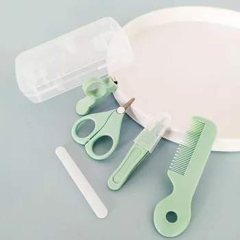 

Baby Nail Care Tools Kit Nail Care Set Infant Finger Trimmer Cutter Scissors Clipper Storage Box Cleaning box Baby Health Care