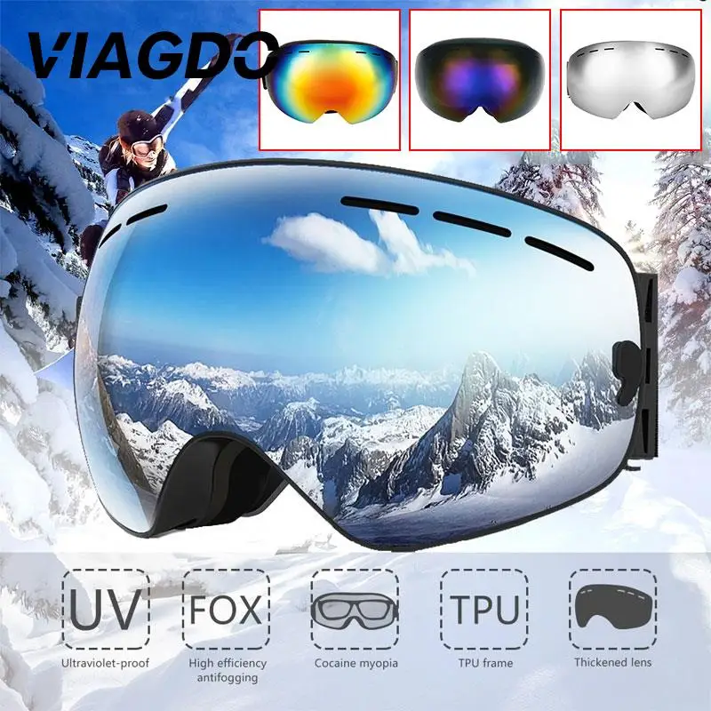 

Durable Windproof Snowmobiling Outdoor Sport H018 Game Riding UV Protection Goggles Wind Mirror Ski Goggles 2018