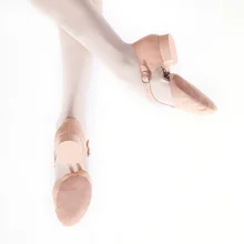 Женские танцевальные туфли из натуральной кожи с Т образным