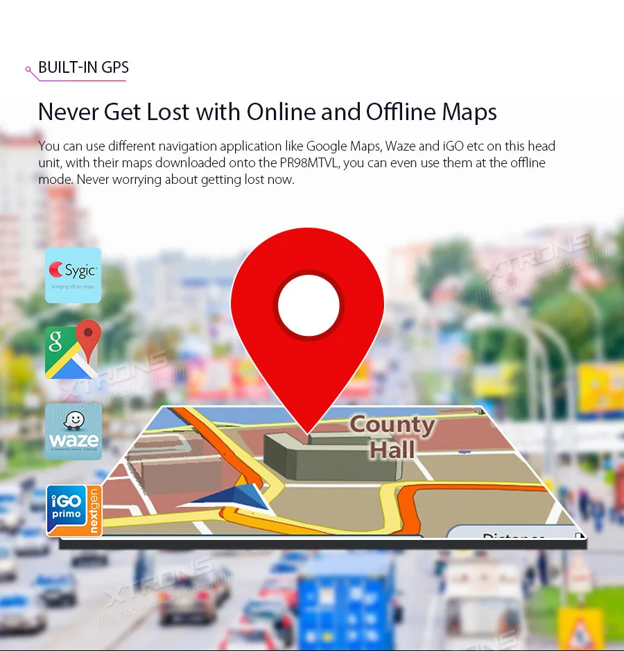 Автомобильный плеер XTRONS проигрыватель на Android 8 1 Восьмиядерный процессор GPS без DVD