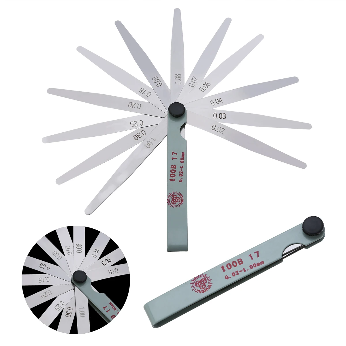 

1Pcs Metric Feeler Gauge Filler 17 Blade Thickness Gap Measurement Layout Tool 0.02 to 1mm