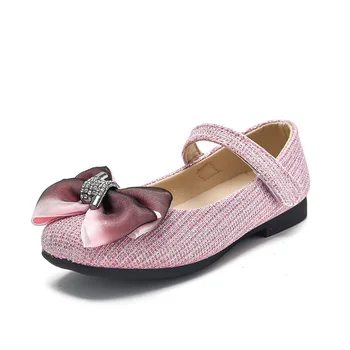 

Kids Shoes For Girls Princess 2020 Spring Autumn Children Dress Shoes With Bowtie Rhinestone For Wedding Party Drop Shipping