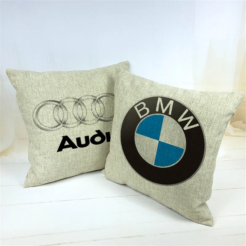 

RECOLOUR New Car Brand square Linen Cushion cover for home Decorative Printed pillow case sofa cojines 18x18in