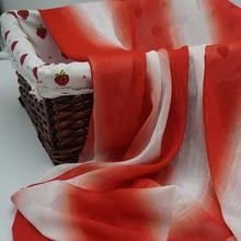 Большое предложение платье ткань шелковистая полоса мерцающий металлик жаккард Омбре шифон материал DIY косплей лента из ткани