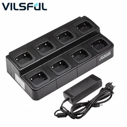 MC-522 Eight Pocket Multi Unit Rapid Desktop Battery Charger Charger for Inrico T522A Walkie Talkie