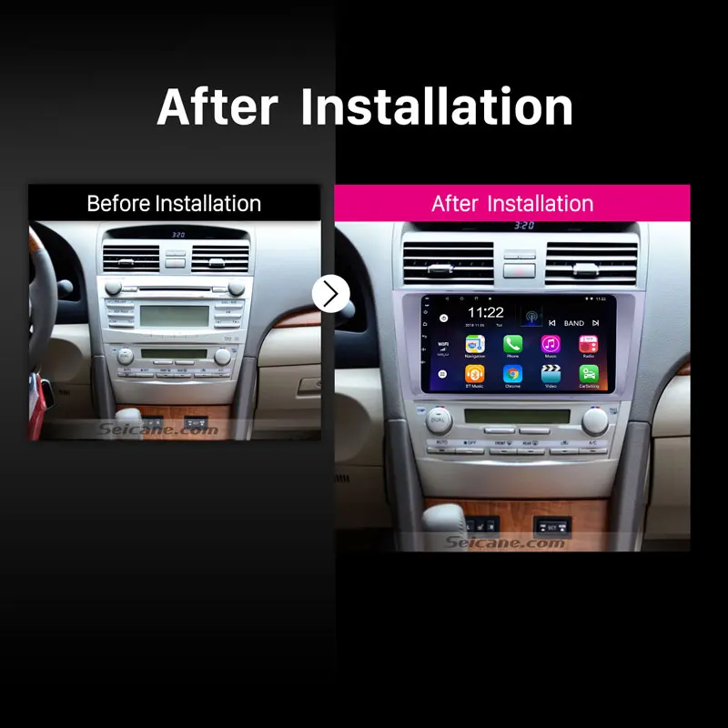 Clearance Seicane Car GPS Android9.0 HD Navi 9" Autoradio Multimedia Player For TOYOTA CAMRY 2007 2008 2009 2010 2011 GPS Stereo Head Unit 2