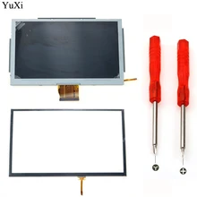 Akcesoria do gier wymiennych YuXi ekran dotykowy Digitizer z narzędziami szklany ekran LCD pasuje do części naprawczych Nintendo Wii U Gamepad