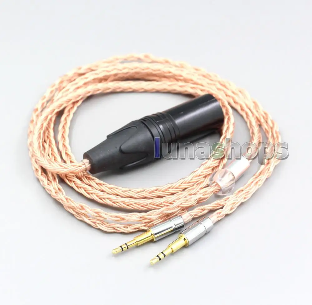 XLR 3 4 Pole 6 5mm 16 Core 7N OCC Headphone Cable For Oppo PM 1 PM 2 Planar Magnetic Headphone LN006851