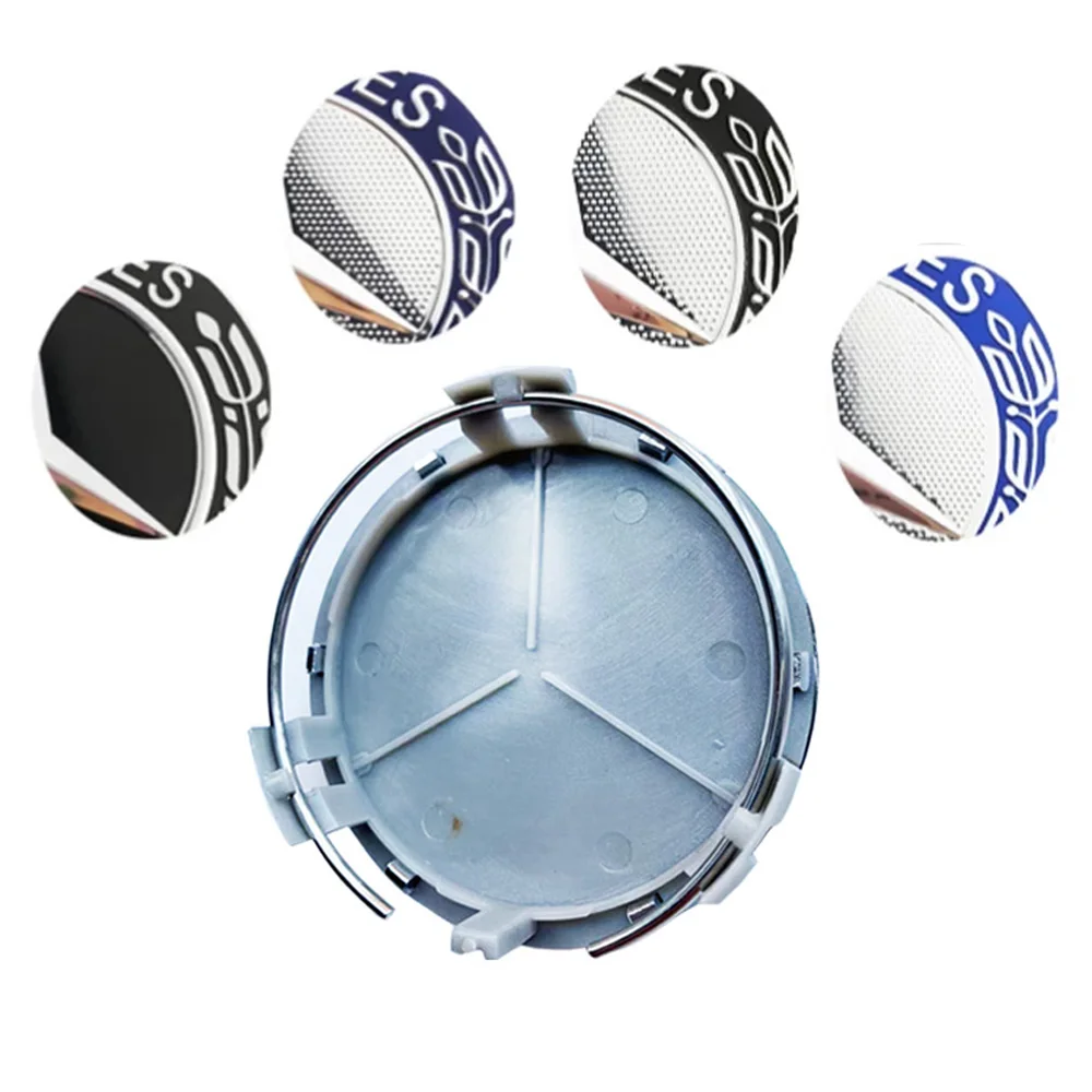 4PCS/Set 75mm Black Car Styling Wheel Sticker Center Cover Hub Cap Rim badge For Mercedes Benz W202 W210 CLK | Автомобили и