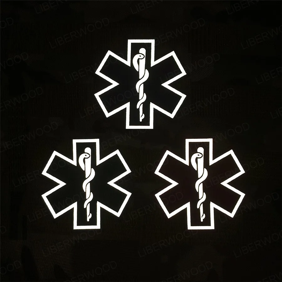 ИК Мультикам инфракрасный медицинский патч спасательный EMS EMT Крест Звезда жизни аварийная тактическая Боевая нашивка нарукавная нашивка