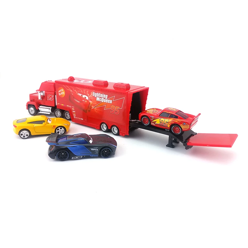 Disney Pixar Cars 3 Cruz Ramirez& McQueen& Jackson Storm& Mack 1:55 литая под давлением модель игрушечной машины свободный подарок для детей