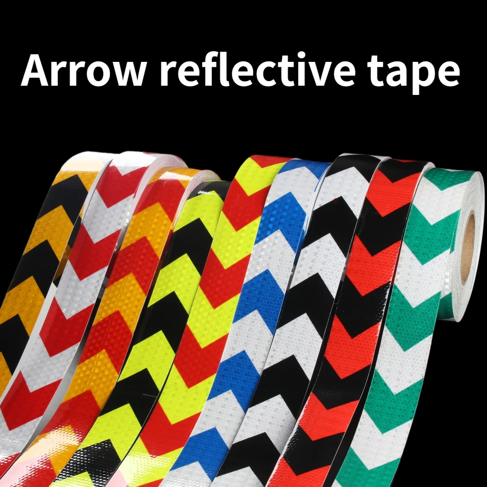 5cmx300cm Arrow Reflective Tape Safety Caution Warning Reflective Adhesive Tape 