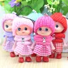 5 Pcs Kids Mini Doll Toys for Girls 8 Cm Cute Soft Plush Skirt Dolls Mobile Phone Pendant Bag Decoration Random Color 1