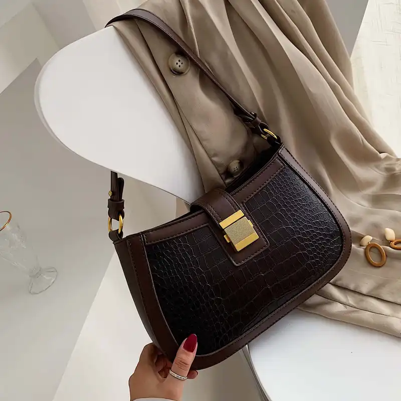 pu leather handbags vintage luxury designer tote subaxillary