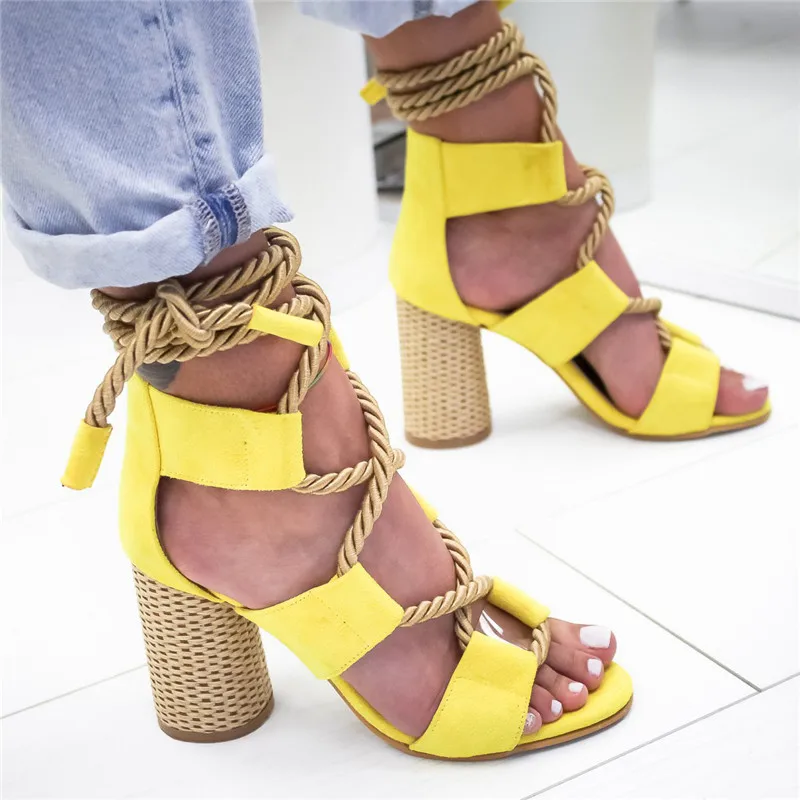 

Dihope 2020 Summer Espadrilles Women Sandals High Heel Pointed Mouth Sandals Hemp Sandal High Heels Open Toe Shoes Woman