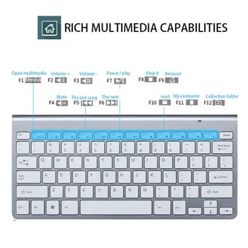 

Mini Wireless Keyboard And Mouse Set Waterproof 2.4G For Mac Apple PC Computer