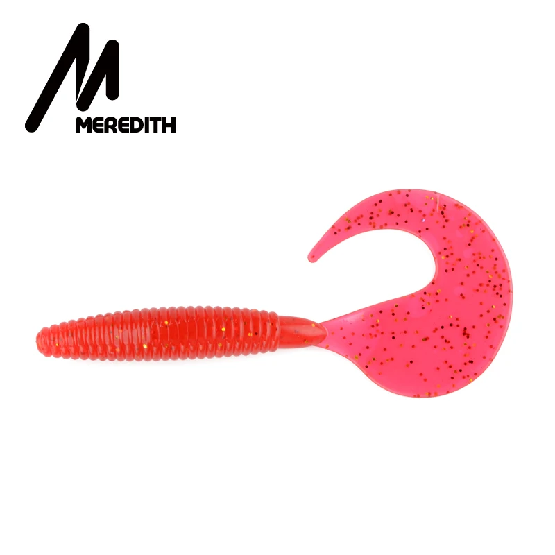 Искусственные рыболовные приманки MEREDITH Grub, 90 мм, 4,4 г, 10 шт., мягкие рыболовные приманки, рыболовные снасти хищника, червь, мягкие воблеры