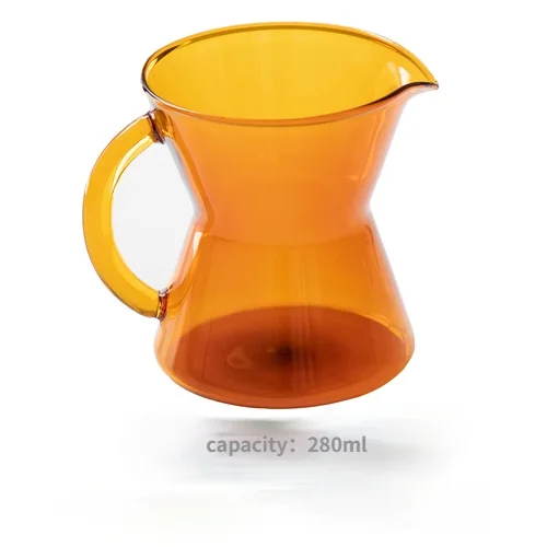 Amber Glass Milk Jug with Handle Small Milk Bottle Heatresistant Glass