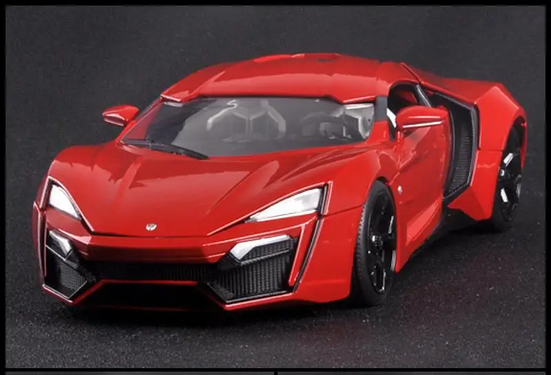 Муравей 1:18 Литой модельный автомобиль игрушка быстрый и яростный JADALykan спортивный автомобиль литая модель машины модели игрушечных автомобилей для мальчиков - Цвет: Красный