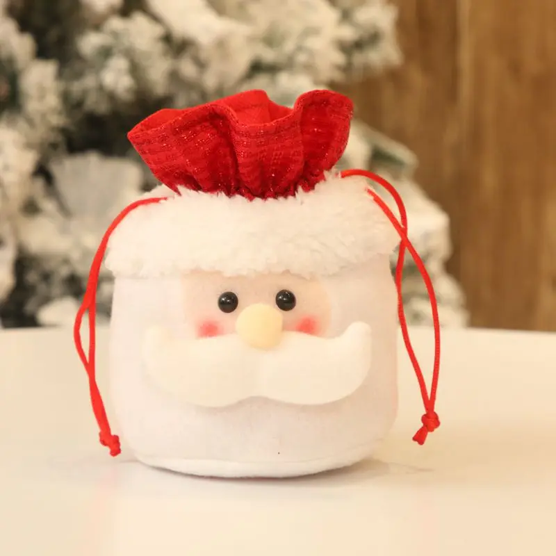 Рождественские украшения, Рождественский мешок для конфет, Подарочная сумка, мешок для снеговика, оленя, Рождественское украшение для елки