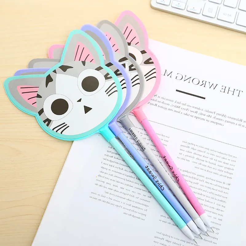 12cps Kawaii аниме кошка гелевая ручка Kawai милые офисные школьные принадлежности аксессуары мультфильм стационарная вещь Рождество девушка халява Bts