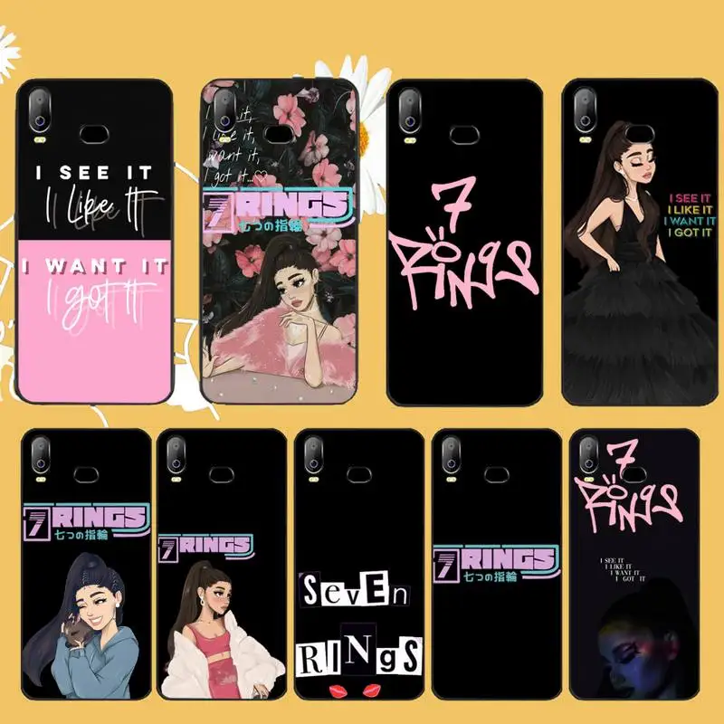 

NBDRUICAI 7 Rings Thank U seguinte Ariana grande Black Phone Case Cover For Samsung A10 A20 A30 A40 A50 A70 A71 A51 A6 A8 2018