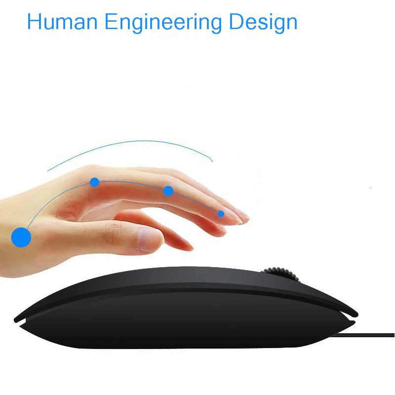 SeenDa Mini Wired Mouse for Laptop Notebook Ergonomic Design Super Slim Mouse for PC Portable Optical Mice computer