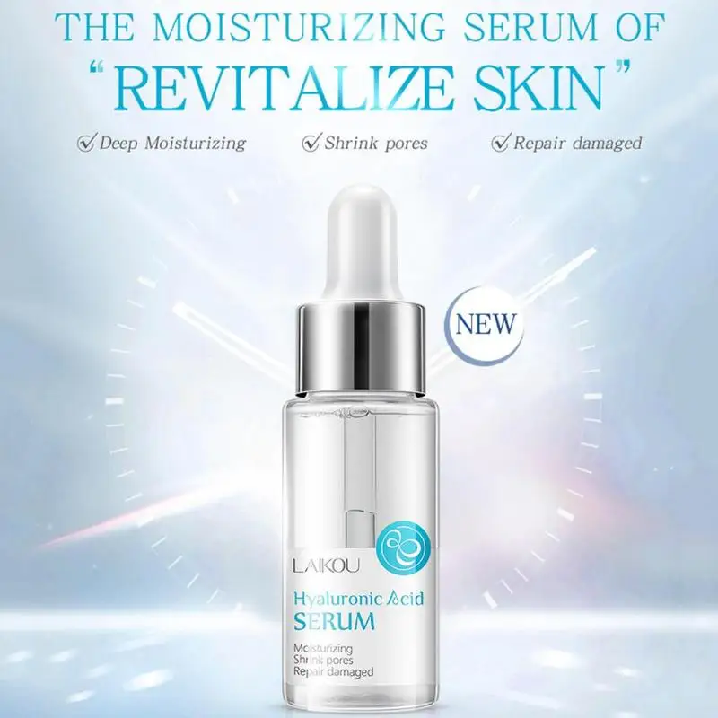 

VIBRANT GLAMOUR Hyaluronic Acid Shrink Pore Face Serum Moisturizing Whitening Face Cream Dry Skin Care 15ml