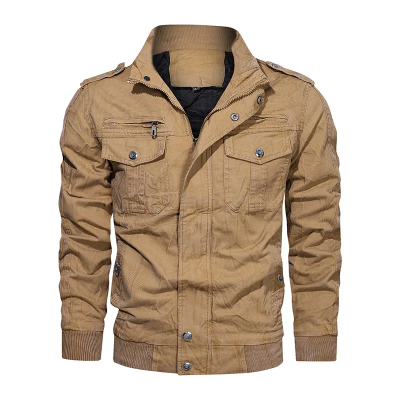 

Men Winter Cotton Jacket Coat Army Men's Pilot Jacket Air Force Autumn Casual Cargo Jackets European size Dropshipping