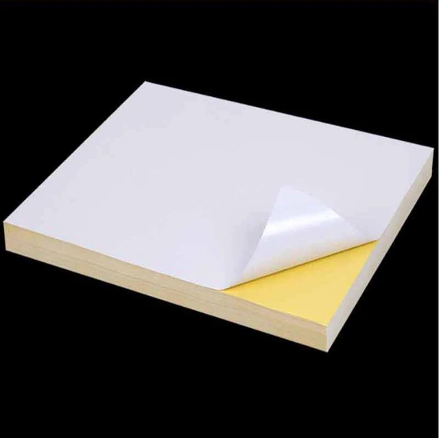 Papier Kraft Imperméable Pour Imprimante Laser À Jet D'encre A4, Feuille  Autocollante Autocollante Blanche, Lot De 10 Ou 50 Pièces - Autocollants -  AliExpress